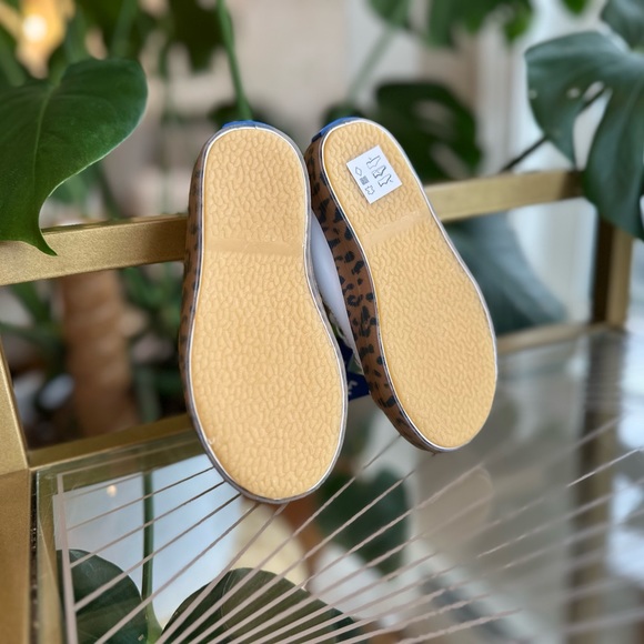 NWT Keds Special Edition Girls White, Gold & Leopard Sneakers w/ Velcro Size 6.5 - Picture 15 of 16